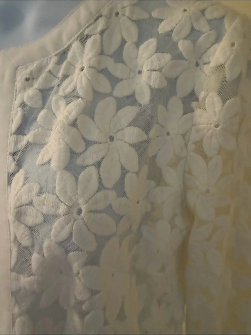 Anne Klein White Floral Lace Open-Front Jacket - Picture 4 of 4